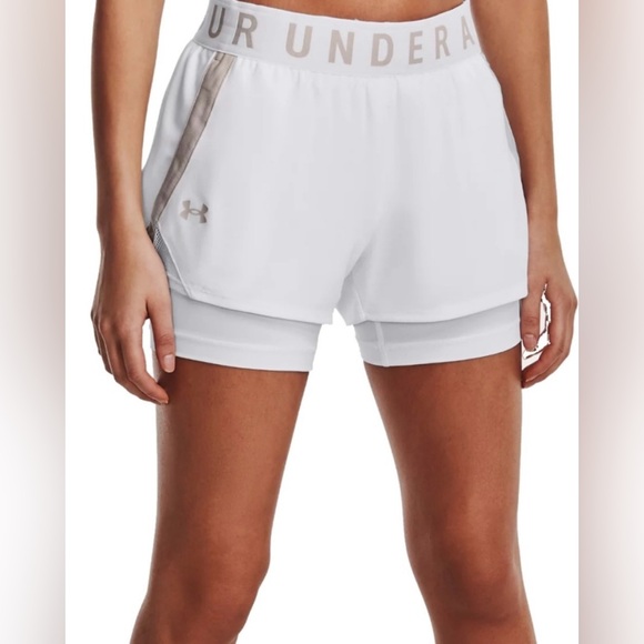 Under Armour Women's White Shorts - Picture 1 of 5